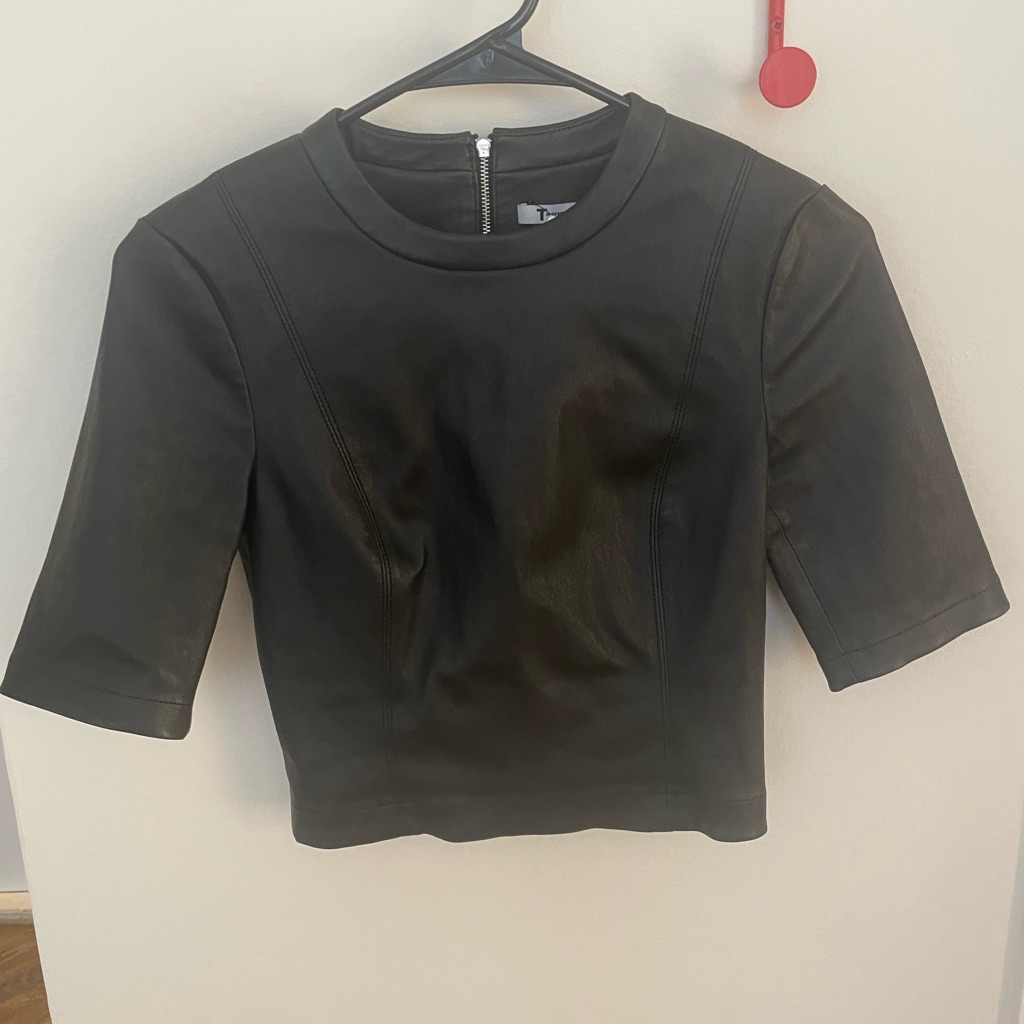Alexander Wang Pure Leather Crop Top S Nwot